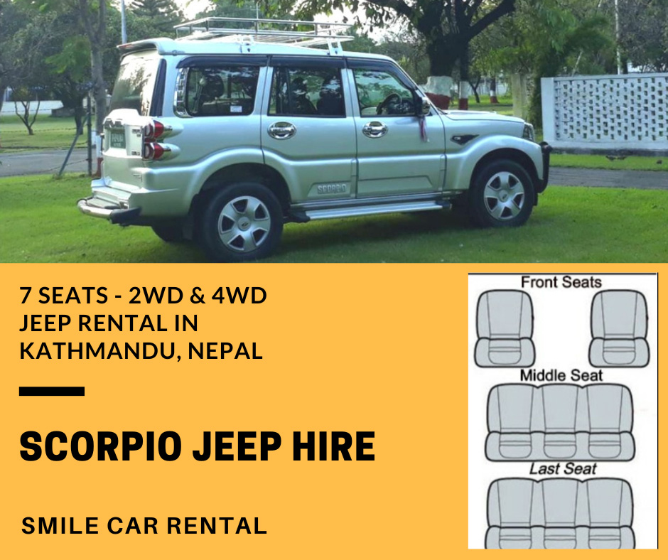 Scorpio Jeep Rental Hire in Kathmandu