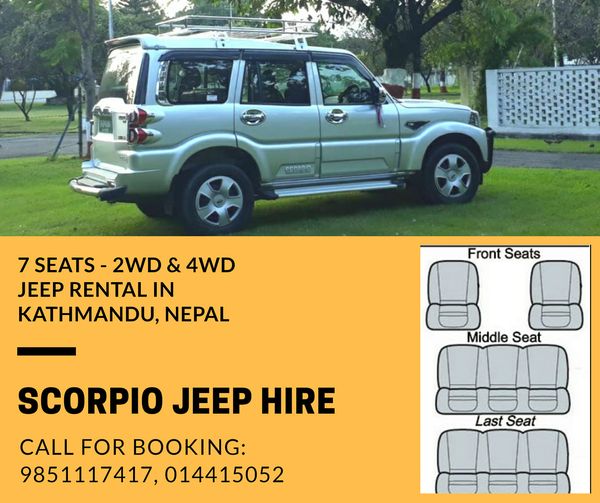 Scorpio Jeep Rental Kathmandu Nepal